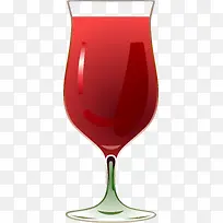手绘红色红酒杯子-空若网 手绘红色红酒杯子-空若网