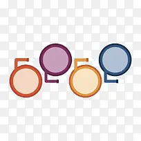 手指圆形彩色扁平流程表-空若网 手指圆形彩色扁平流程表-空若网