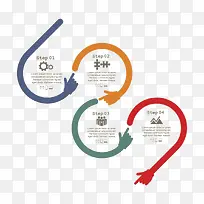 手指彩色扁平流程表-空若网 手指彩色扁平流程表-空若网
