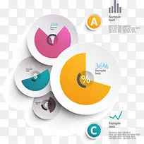 圆盘彩色百分比扁平流程表-空若网 圆盘彩色百分比扁平流程表-空若网