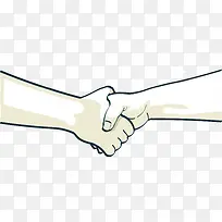 手绘两手相握-空若网 手绘两手相握-空若网