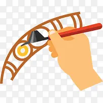 卡通扁平化画画雕刻免抠素材-空若网 卡通扁平化画画雕刻免抠素材-空若网