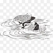 手绘鸳鸯-空若网 手绘鸳鸯-空若网