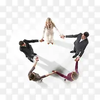 手牵手围成五角星的团队-空若网 手牵手围成五角星的团队-空若网