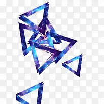 蓝色梦幻三角形漂浮素材-空若网 蓝色梦幻三角形漂浮素材-空若网