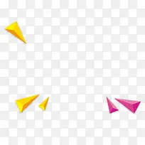 黄色简约三角形漂浮素材-空若网 黄色简约三角形漂浮素材-空若网