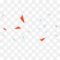 红色简约三角形漂浮素材-空若网 红色简约三角形漂浮素材-空若网