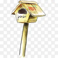 卡通可爱手绘邮箱小屋-空若网 卡通可爱手绘邮箱小屋-空若网