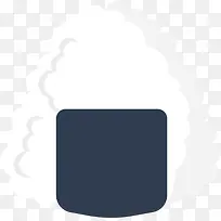 白色矢量三角卡通饭团-空若网 白色矢量三角卡通饭团-空若网