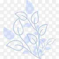 蓝色叶片底纹-空若网 蓝色叶片底纹-空若网