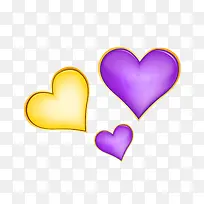 紫色心形矢量图-空若网 紫色心形矢量图-空若网