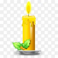 圣诞节黄色蜡烛-空若网 圣诞节黄色蜡烛-空若网