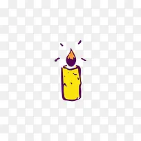 手绘黄色蜡烛-空若网 手绘黄色蜡烛-空若网