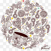 矢量杯子底纹-空若网 矢量杯子底纹-空若网