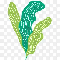 白边矢量卡通海草-空若网 白边矢量卡通海草-空若网