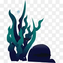 绿色立体海底海草-空若网 绿色立体海底海草-空若网