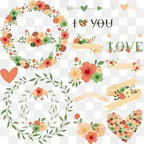 我爱你婚礼装饰花环-空若网 我爱你婚礼装饰花环-空若网
