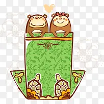 矢量创意猴子-空若网 矢量创意猴子-空若网