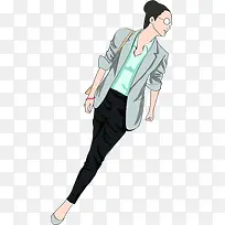 时尚白领知识分子女性手绘-空若网 时尚白领知识分子女性手绘-空若网