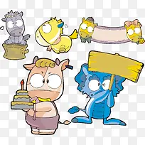 可爱小马矢量手绘马儿生肖马-空若网 可爱小马矢量手绘马儿生肖马-空若网