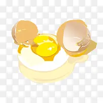矢量插画碎鸡蛋-空若网 矢量插画碎鸡蛋-空若网