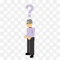 矢量卡通扁平化马赛克紫色问号p-空若网 矢量卡通扁平化马赛克紫色问号p-空若网