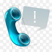 矢量卡通手绘蓝色精美电话-空若网 矢量卡通手绘蓝色精美电话-空若网