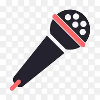 黑色扁平化话筒元素-空若网 黑色扁平化话筒元素-空若网