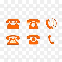 橙色电话图标-空若网 橙色电话图标-空若网