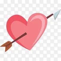 情人节中箭的爱心-空若网 情人节中箭的爱心-空若网