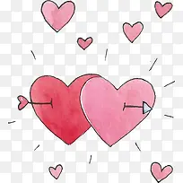 情人节中箭的爱心-空若网 情人节中箭的爱心-空若网