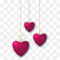 情人节紫色爱心挂饰-空若网 情人节紫色爱心挂饰-空若网
