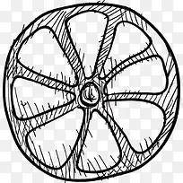 矢量素描车轮-空若网 矢量素描车轮-空若网