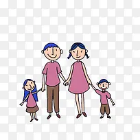 手牵手的一家人-空若网 手牵手的一家人-空若网