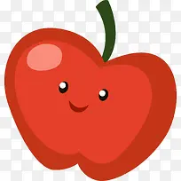 卡通可爱红苹果矢量图-空若网 卡通可爱红苹果矢量图-空若网