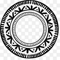 黑色对称卡通圆弧形环状-空若网 黑色对称卡通圆弧形环状-空若网