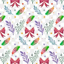 矢量水彩蘑菇和花朵图案-空若网 矢量水彩蘑菇和花朵图案-空若网