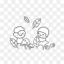 娃娃和树叶-空若网 娃娃和树叶-空若网