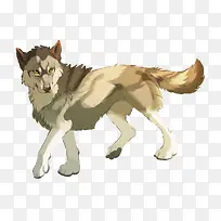 矢量水彩手绘动物狼-空若网 矢量水彩手绘动物狼-空若网