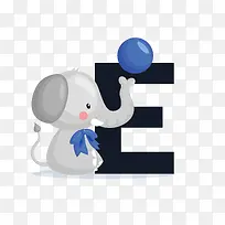 卡通可爱字母动物免抠素材-空若网 卡通可爱字母动物免抠素材-空若网