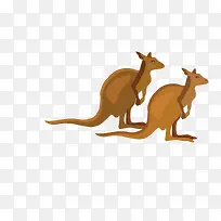 矢量卡通简洁扁平化袋鼠png-空若网 矢量卡通简洁扁平化袋鼠png-空若网