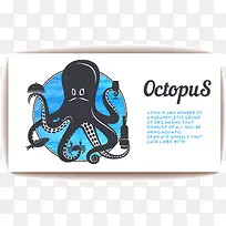章鱼名片矢量-空若网 章鱼名片矢量-空若网