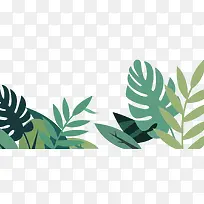 手绘夏天绿色卡通叶子-空若网 手绘夏天绿色卡通叶子-空若网