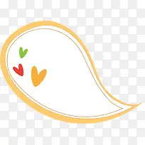 黄色心形边框-空若网 黄色心形边框-空若网