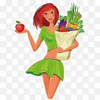 买蔬菜的漂亮女人-空若网 买蔬菜的漂亮女人-空若网