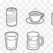 线描杯子-空若网 线描杯子-空若网