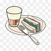 矢量线描美食-空若网 矢量线描美食-空若网