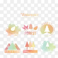 水彩环保森林-空若网 水彩环保森林-空若网