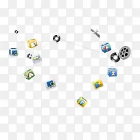 手机图标创意展示图片-空若网 手机图标创意展示图片-空若网