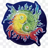 阴阳鱼保险杠贴纸贴花蜡染-空若网 阴阳鱼保险杠贴纸贴花蜡染-空若网